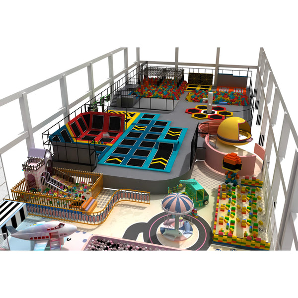 Multi-functional indoor play game large trampoline equipment