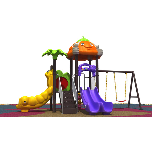 Multifunctional entertainment plastic playground equipment outdoor with swing set