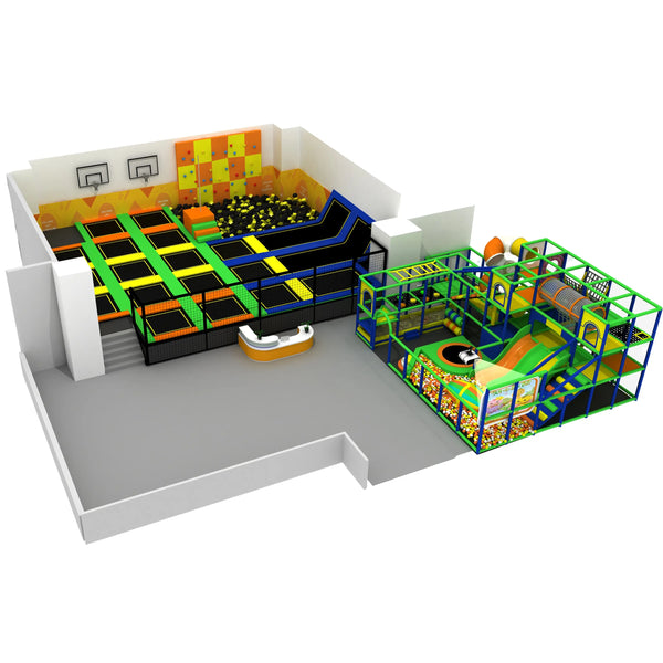 180m² multiplayer gym best trampoline park with fast delivery