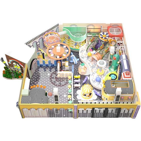 Custom indoor commercial playground activity center with low investment and high return