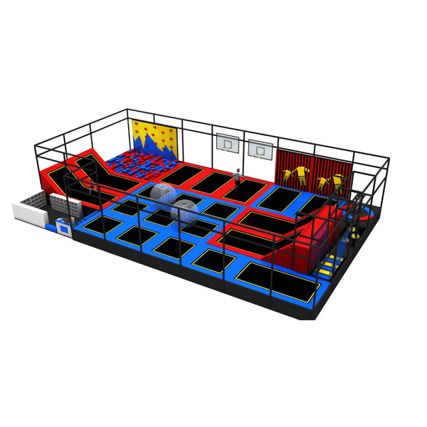 Free design customized children gym trampoline park play center