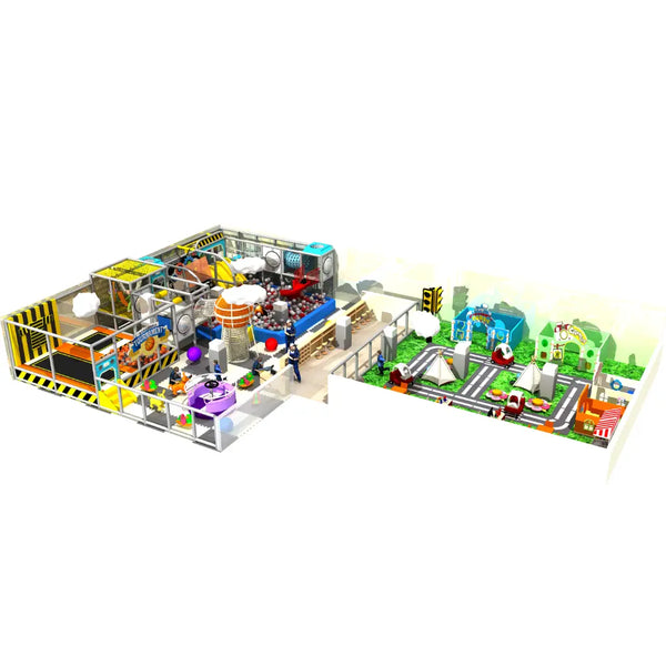 New design educational game indoor playground castle amusement with slide