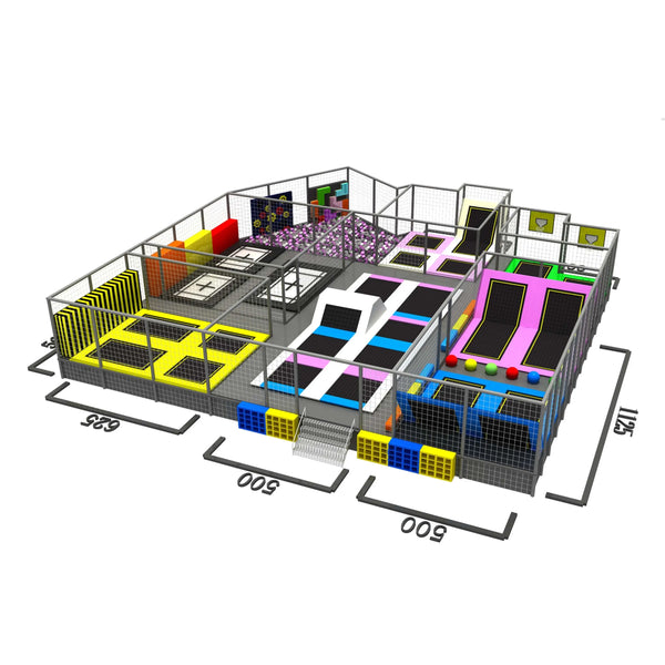 250m² family daycare trampoline park company with low deposit in advance