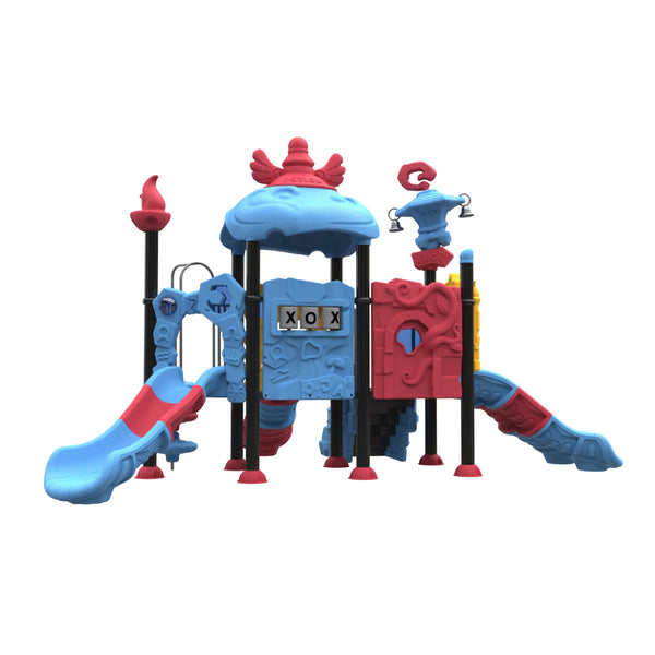 Multifunction kids play daycare plastic outdoor playground supplier