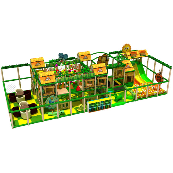 Jungle style educational game toddler indoor playground