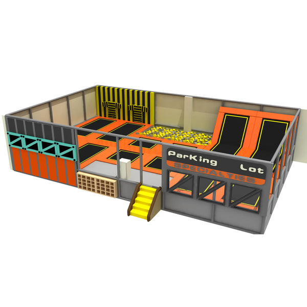 150m² medium size indoor trampoline park for kids with competitive price and high discount