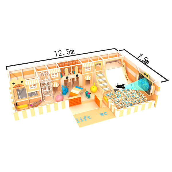 Chinese daycare macaron color indoor playground amusement in shopping mall supplier