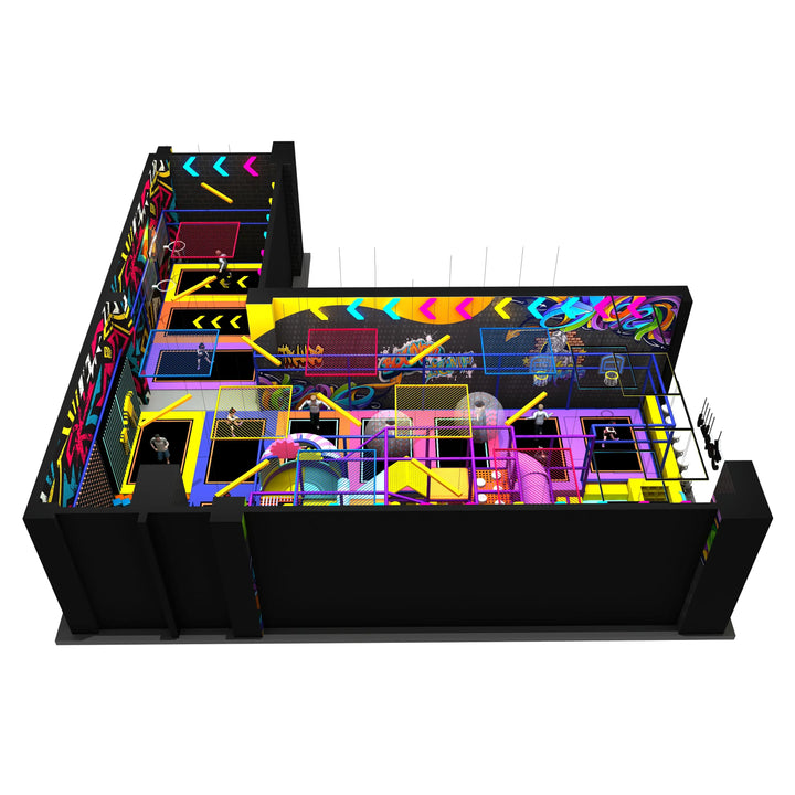 commercial trampoline park indoor equipment